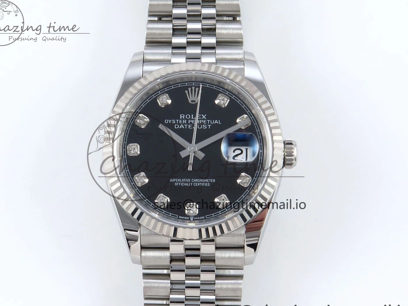 36 A3235 Jubilee 126234 EWEF Dial Best Black DateJust Diamonds Bracelet Edition on 0227